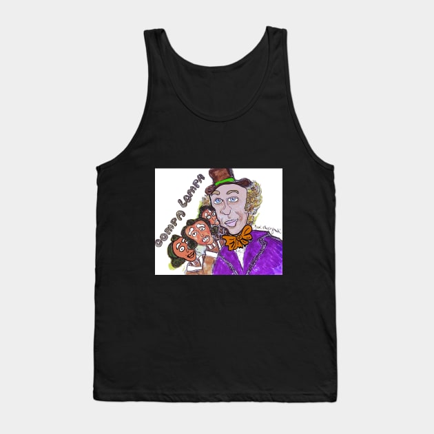 Willy Wonka and The Oompa-Loompas Tank Top by TheArtQueenOfMichigan 